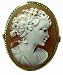 Master Carved Sardonyx Shell Cameo Ring Size 7.5 Sterling Silver 18k Gold Overlay