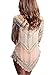 Bestyou Women's Fashion Swimwear Cover-ups Crochet Cover up Tunic Beach Dress (Beige),One Size Fits Most