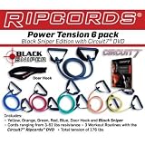 Ripcords Exercise Bands - Black Sniper Edition Exercise Kit (with DVD)