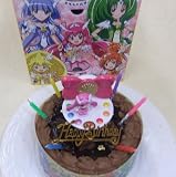 デコレーションケーキ ★スマイルプリキュア!・キャラデコ・ショコラデコレーションケーキ5号ベルギー産チョコ(バースデーオーナメント・キャンドル6本付き)