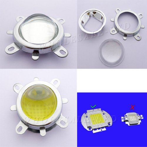 Atoplee Led World 44mm Lens+Reflector Collimator+Fixed bracket For 20W 30W 50W 100W LED