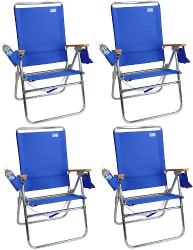 Rio High Boy Beach Aluminum Chair - 7 positions - 4 chairs incl.