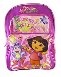 Nick Jr Dora The Explorer Backpack - Dora n Boots Let's Go Backpack (Full)