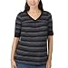 Liz Lange® for Target® Elbow-Sleeve V-Neck Top - Charcoal Stripe