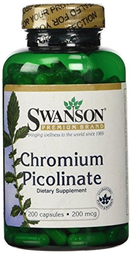 Swanson Premium Brand Chromium Picolinate 200 mcg 200 Caps (Pack of 2)