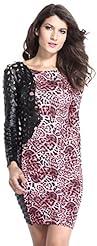 Leather/Polyester/Spandex Summer Leopard Print Club Dress/Tunic/Jumper/Mini Dress 