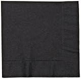 Boardwalk 42065 10 Length x 10 Width, Black Color, 2-Ply Cocktail Napkin (Case of 250)