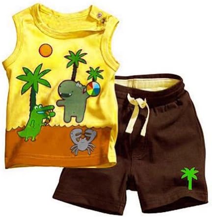 Sunsent Baby Boys Sleeveless Tank Tops Vests T-shirts Blouse Pants Shorts 0-3Y