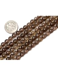 6mm Round Smoky Quartz Beads Strand 15" Jewelry Making Beads
