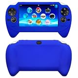 Blue Rubber XYLO-SKIN Silicone / Case / Cover for the Sony PS Vita Playstation Portable Console.