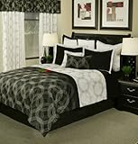 Sherry Kline Circa Black/White KING 8-piece Comforter Set