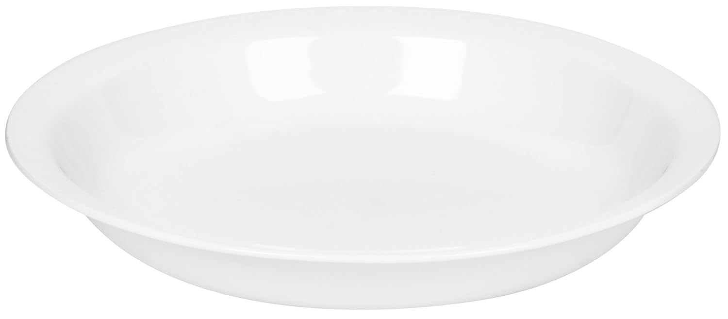 Corelle Livingware 9Inch Deep Dish Pie Plate, Winter Frost White , New