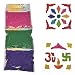 Rangoli Colored Sand Powder & Rangoli Colored Saw Dust : 300 Grams Pack : Assorted 3 Colors Pack (wooden rangoli 5) RS.75.00