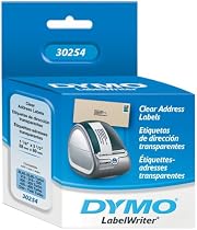 DYMO Standard LabelWriter 1 1/8 x 3 1/2 Inch Clear & Color Address Labels 130 Count (30254)