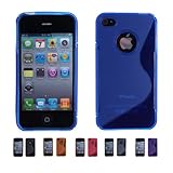 BLUE Apple iPhone 4 ( iPhone 4G, iPhone 4th Generation) 16GB 32GB S-CURVE T ....