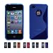 BLUE Apple iPhone 4 ( iPhone 4G, iPhone 4th Generation) 16GB 32GB S-CURVE TPU Transparenet Gel Case Silicone Skin Case Cover + Free Screen Protector (Many Colors Available), BLUE