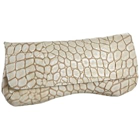 Jalda Belly Croc-Embossed Mini Eden Clutch