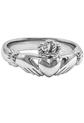 Sterling Silver ULS-6334 Ladies Claddagh Ring