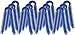 Medline Fold-Over Finger Cot Splints, Malleable Aluminum, Blue Polyester Lined, 3.25 Inches, Size Medium, Case of 12 Each