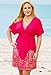 swimsuitsforall Women's Gold Foil Kimono Dress