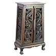 Handmade Asian Furniture - 40" Chinese Dragons Storage Cabinet / End Table - Rich Dark Finish