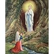 Carded 8"x10" Prints for Framing - Our Lady of Lourdes - Linen Paper - 7 and 4 Color Process Printing
