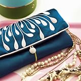 Embroidered Hyacinth Jewelry Roll, Large