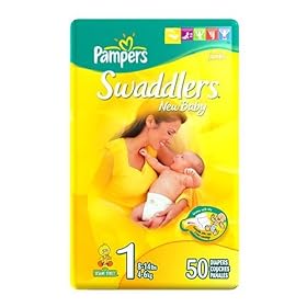 Pampers Swaddlers, Size 1, 50-Count