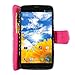 Cellularvilla Wallet Case for BLU Life Play L100A Pink Glitter Pu Leather Wallet Card Flip Open Pocket Case Cover Pouch