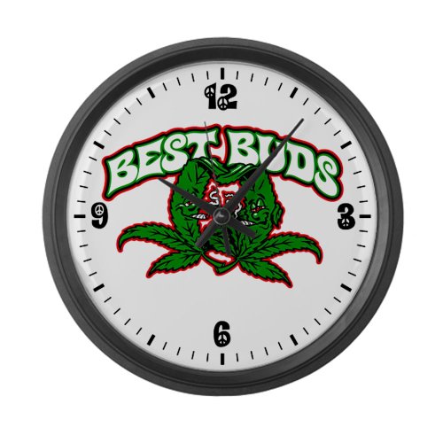 Large Wall Clock Marijuana Best Buds