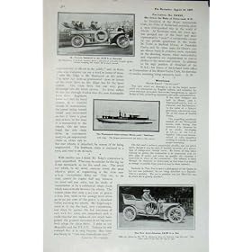 1907 SUNBEAM CAR MOTOR-YACHT SWIFT PRATT'S SPIRIT TYRES