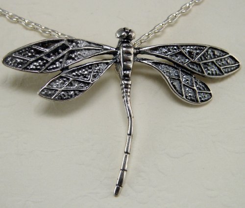 Sterling Silver Dragonfly Necklace with an 18 Sterling Chain [Jewelry]