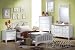 4PC Twin Size Bedset Contemporary Style White Finish