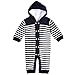 ZOEREA Infant Newborn Baby Romper Sweaters Velvet Knitted Hooded Striped