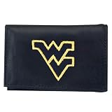 West Virginia Mountaineers Black Leather Embroidered Checkbook Cover