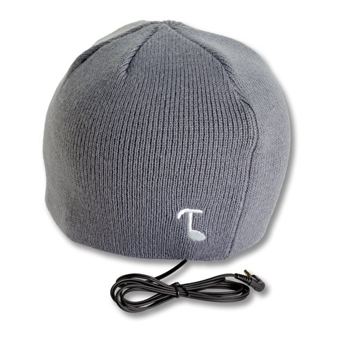 Tooks CLASSIC Headphone Audio Beanie Hat With Built-in Removable Headphones - COLOR: GRAY