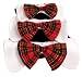 Holiday Plaid Bow Tie Dog Collar ... Small