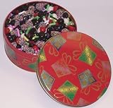 Scott's Cakes Licorice Bridge Mix in a Christmas Present Tin