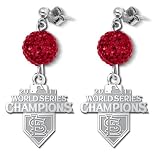 MLB St. Louis Cardinals 2011 World Series Championship Sterling Silver Ovation Earrings by LogoArt®
