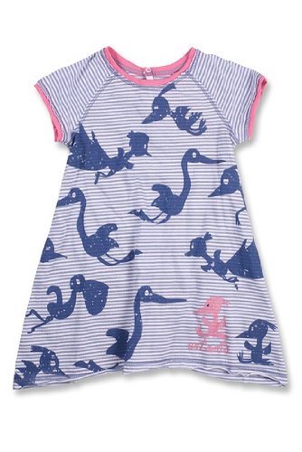 Sanetta Baby - M&auml;dchen Kleid, gestreift 123071, Gr. 86, Blau (5791) Preisvergleich