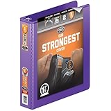 Wilson Jones Heavy Duty Round Ring View Binder with Extra Durable Hinge, 1.5 Inch, Customizable, Purple (W363-34-267)