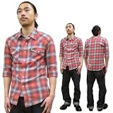 Wrangler ラングラー 1/2 SLEEVE CHECK WESTERN SHIRTS（TIGHT FIT） 5部袖 オンブレチェック ウエスタンシャツ（タイトフィット） WRANGLER