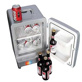 Mini Retro Fridge Silver
