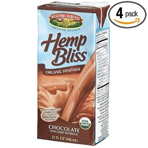 Manitoba Harvest Organic Chocolate Hemp Bliss Hempmilk, 32 Ounce Boxes (Pack of 4)