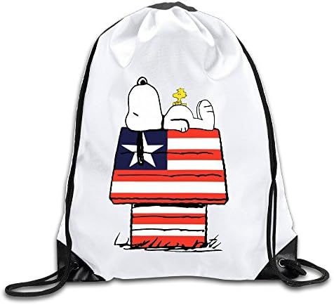 AHOO Large Capacity Cartoon Dog House The Stars And Stripes Backpack White
