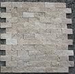 Light 1 X 2 Split Face Travertine Mosaic Tile