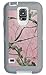 Huaxia Datacom Camo Tree Shockproof High Impact Hybrid Defender Case Cover for Samsung Galaxy S5 SV i9600 (Not for S5 active, Not for S5 Sports) - Pink Camo Tree on White Core