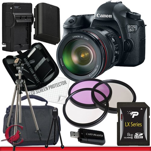 Canon EOS 6D Digital Camera with Canon 24-105mm f/4.0L IS USM AF Lens 8GB Package 4