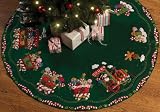 51E0LfxSWSL. SL160  Bucilla Candy Express Tree Skirt Felt Applique Kit 43 Round 86158, 1 Item/Order