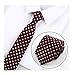 Mens Burgundy Red Polka Dot Silk Cravat Woven Business Formal Work Ties for Gift